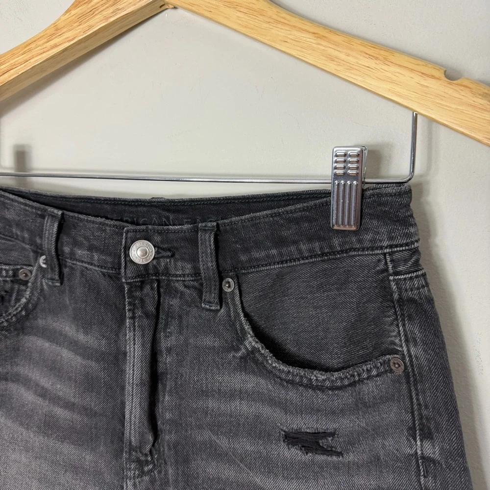 NEW American Eagle AE 90s High Rise Boyfriend Black Denim Jean Shorts
